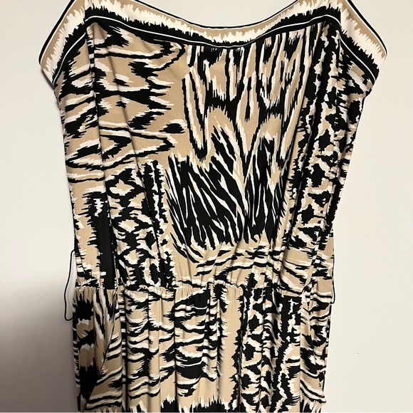 BCBG Max Azria Strapless Pockets Dress Animal Print Size Medium M - Picture 6 of 9